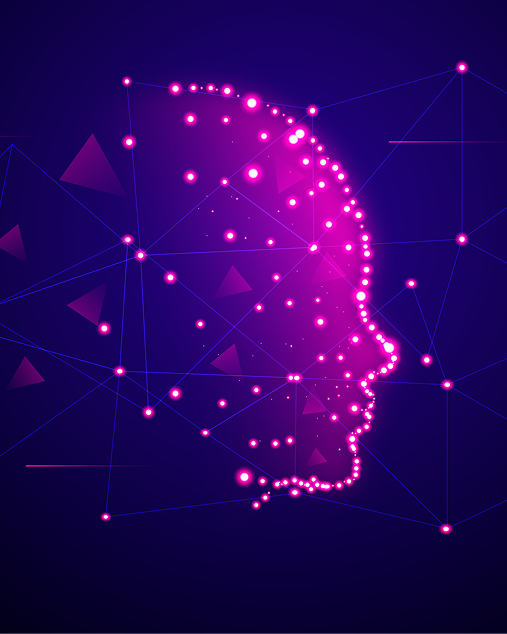 Abstract data network graphic symbolizing AI-based wealthtech solutions